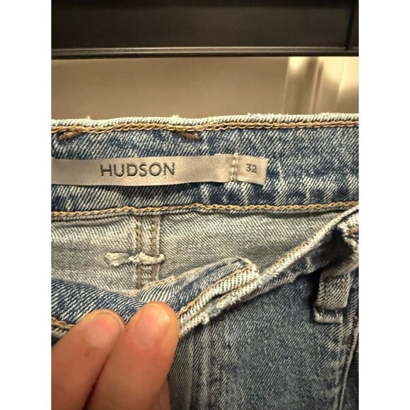 Hudson James High-Rise Wide Leg Jeans Womens Size 32 Refined Vintage Denim Light - Picture 6 of 9